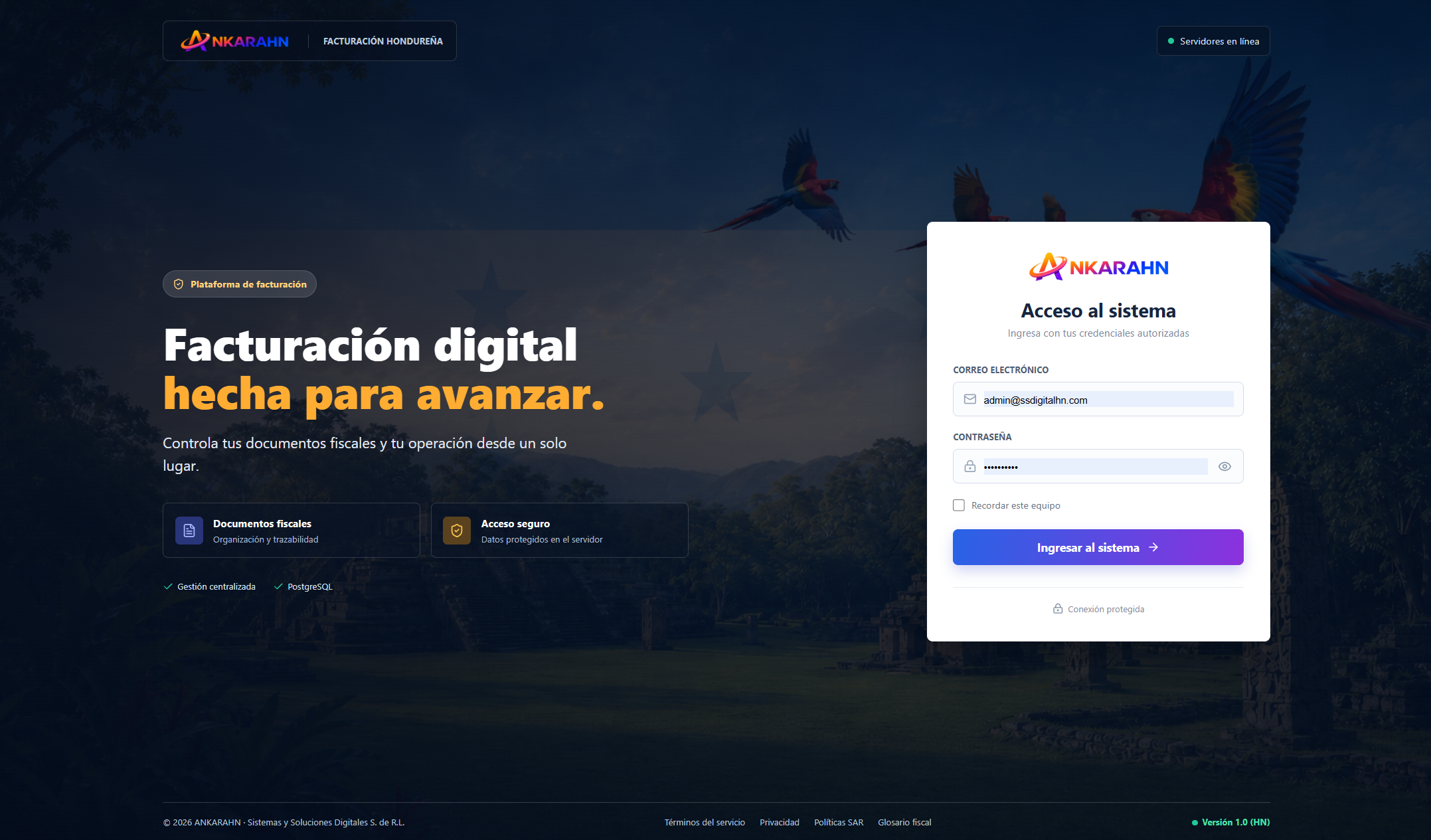 Acceso al sistema Ankarahn
